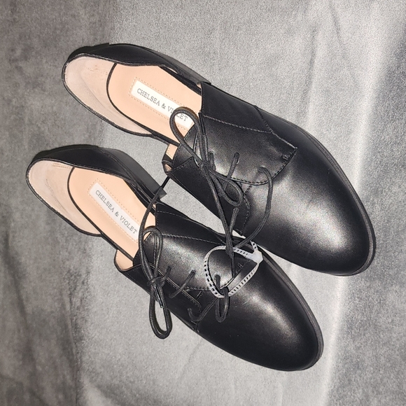 Chelsea & Violet Shoes Chelsea Violet Tayla Leather Dorsay Oxfords